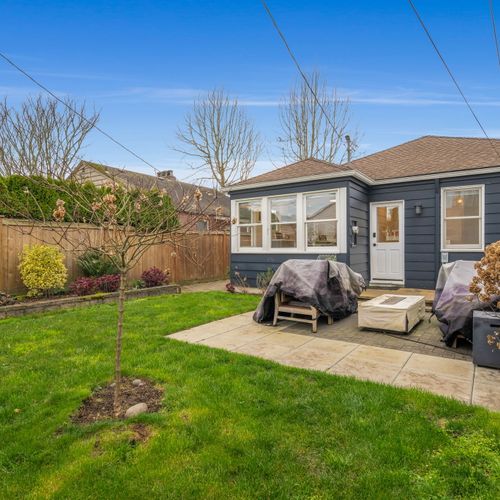 Private backyard perfect for fresh air, lounging, or casual hangouts.