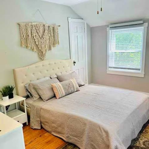 A 2nd view of the 2nd bedroom! Cozy, comfy, and ready to relax!