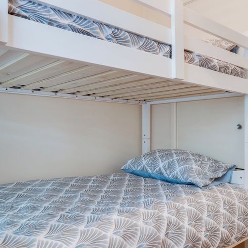 Bunk bed setup perfect for kids or extra guests.