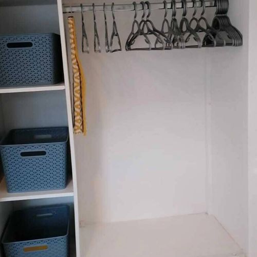 Plenty of storage to keep your stay neat and comfortable.