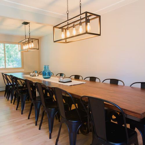 Dining table seats 16