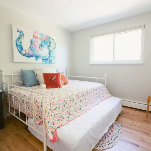 Bedroom 3 with full bed and twin trundle