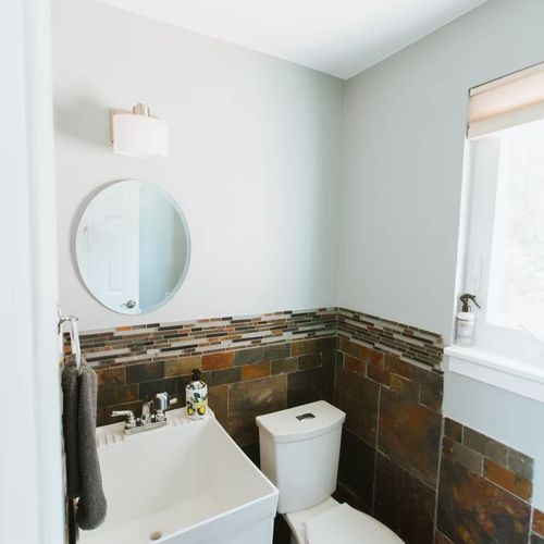 Half bathroom on main level