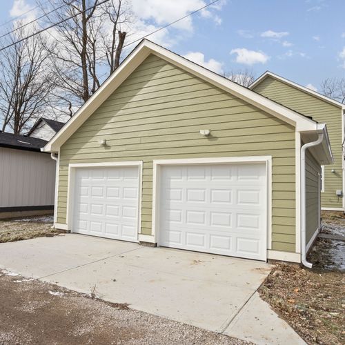 Our detached garage - perfect for two vehicles