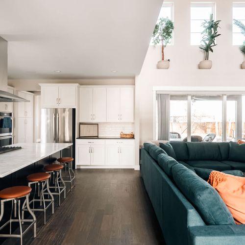 Dining and living areas