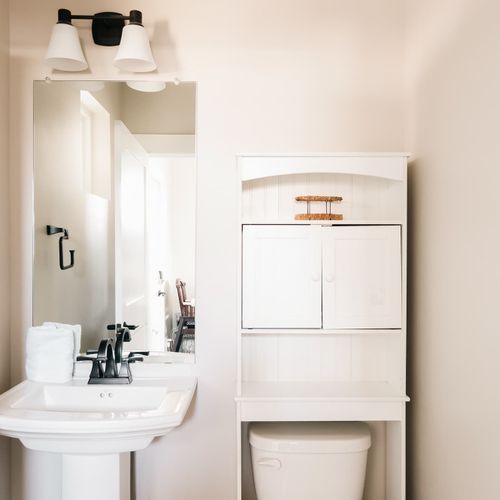 Main level half bathroom