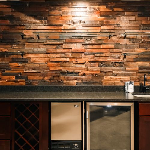 Basement bar area