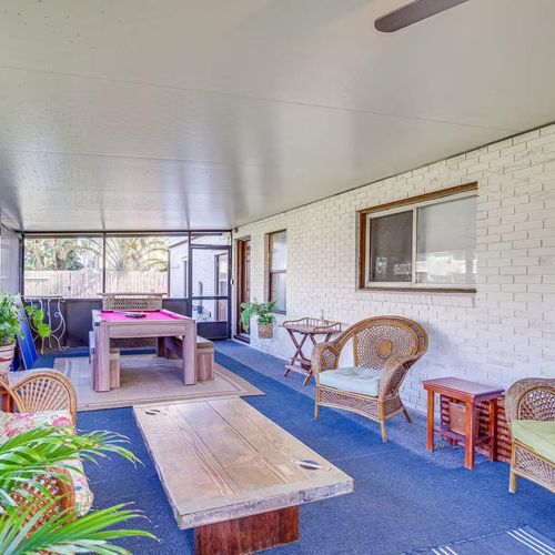 Screened in Patio with Pool Table