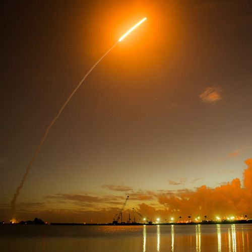 Launch view from Nearby Beach