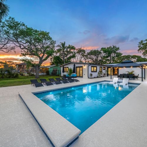 Heated Pool in Backyard