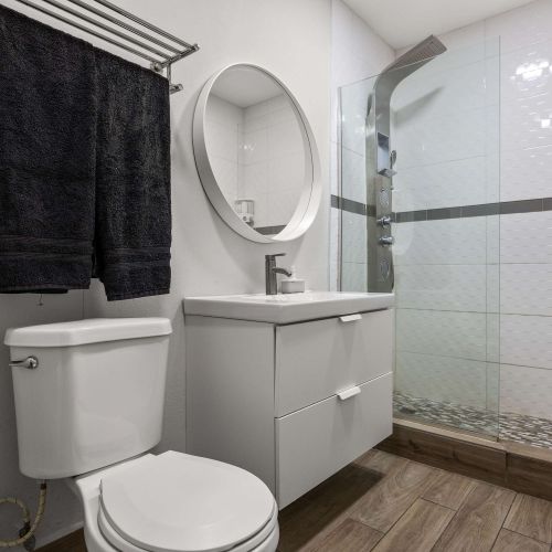 Toilet and vanity bathroom set