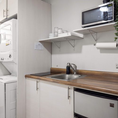 Laundry corner and microwave area