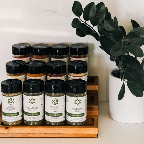 A well seasoned stay, full spice kits and all the seasonings provided by sustainably sourced and fair traded, Savory Spice.