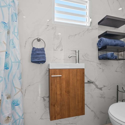 Sparkling clean modern bathroom