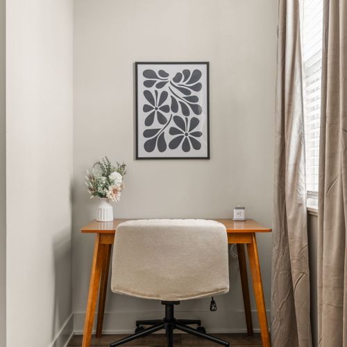 WFH-friendly corner, send a few emails, then get back to vacation mode.