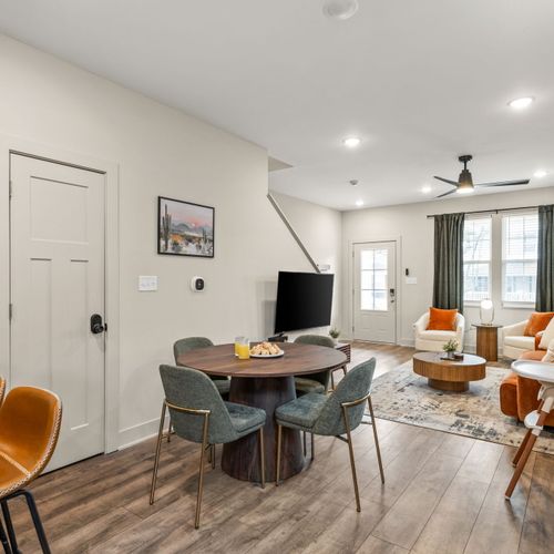 Morning made easy, coffee, pastries, and a kitchen that’s ready for it all. *not provided*