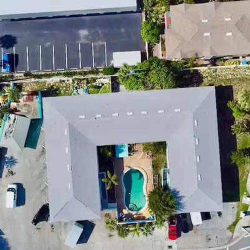 Aerial view of the complex