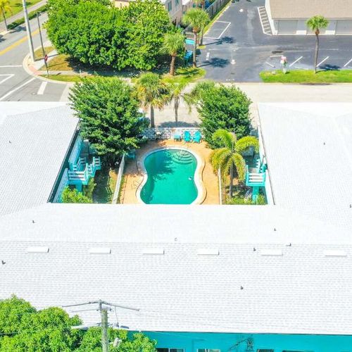 Aerial view of the complex