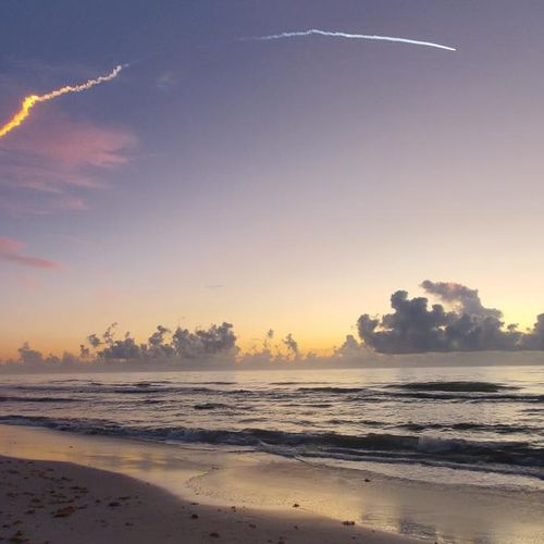 Views of the launch from the beach