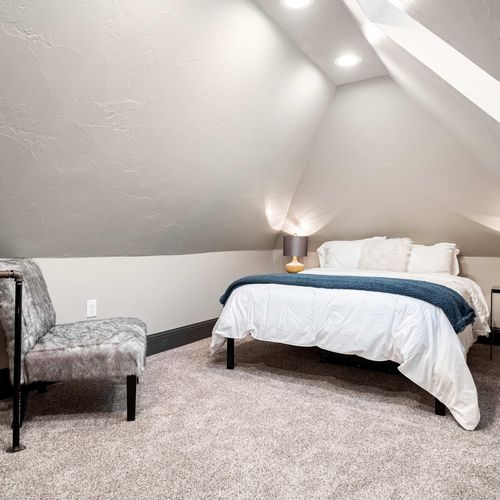 Loft area with full bed