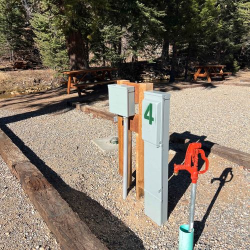 RV spot 4 - Your space has full hook-ups with water, electricity (30 & 50 amp), and sewer