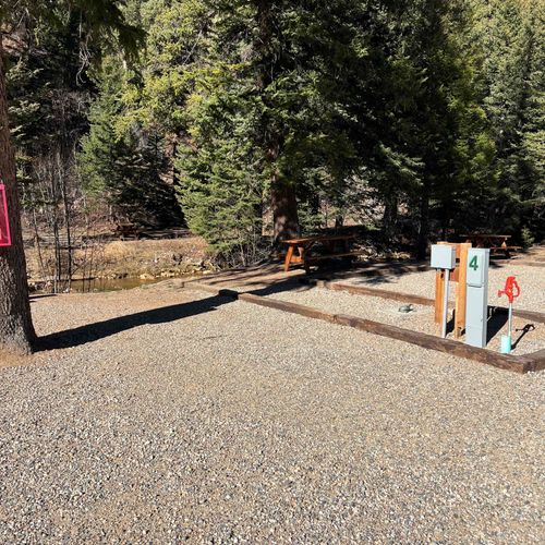 RV spot 4 - Your space has full hook-ups with water, electricity (30 & 50 amp), and sewer