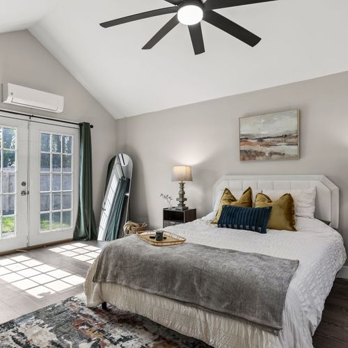 Hotel-feel comfort, but make it homey.