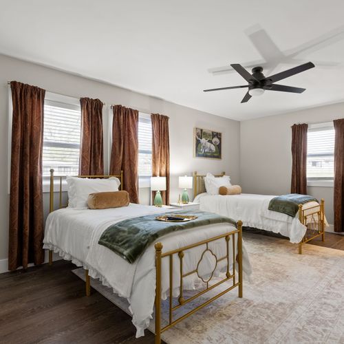 Styled to perfection with boutique touches, vintage inspired decor, and two twin beds that are just as cute as they are comfy.