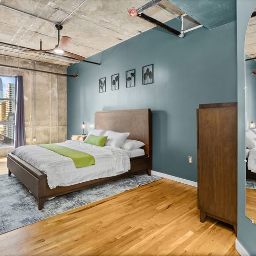 Bedroom with king bed