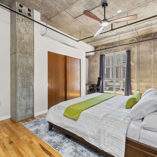 Bedroom with king bed