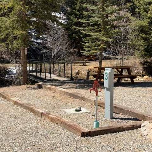 RV spot 3 - Your space has full hook-ups with water, electricity (30 & 50 amp), and sewer