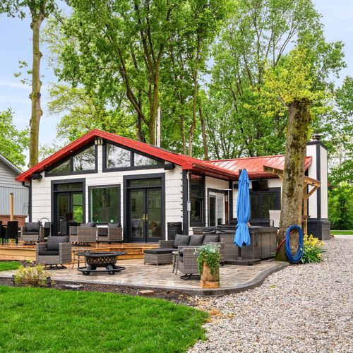Outdoor dining, fire, and hot tub — your evenings, sorted.
