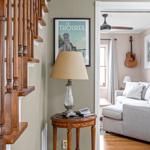 Charming details throughout — a curated mix of vintage finds and modern comforts.