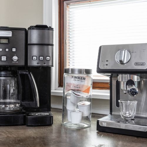 Coffee lovers rejoice! Drip coffee maker, single-serve, and espresso machine for the perfect morning brew.