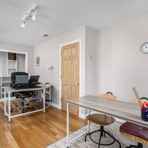 Dedicated home office on the second floor — perfect for remote workers and business travelers.