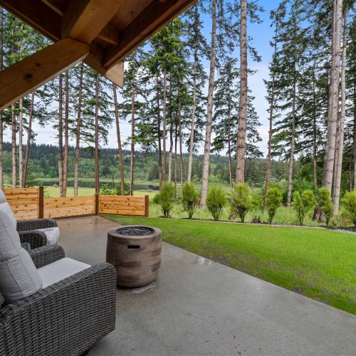 Breathe in the fresh air while relaxing with views of trees and nature.