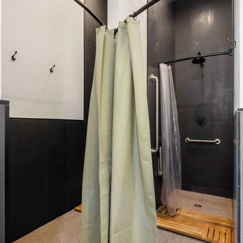 Bathroom/shower facilities in the Community Center