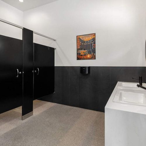 Bathroom/shower facilities in the Community Center