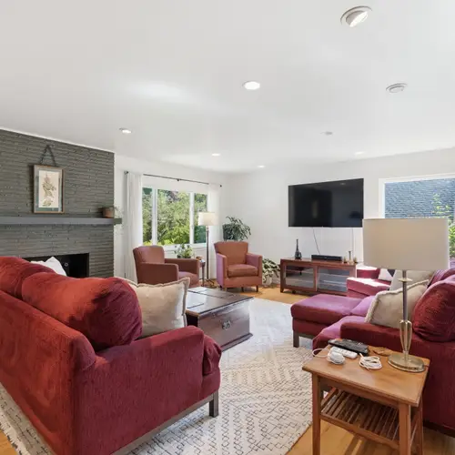 Stream your favorite shows or enjoy a movie night in comfort.