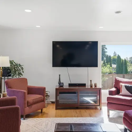 Relax after a day exploring Seattle in this cozy living space.