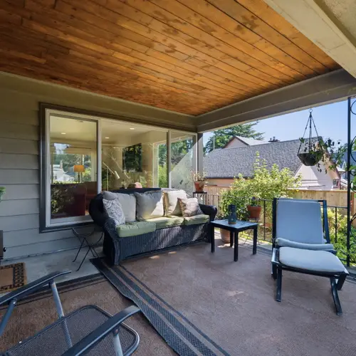Enjoy indoor-outdoor living with easy access to the patio.