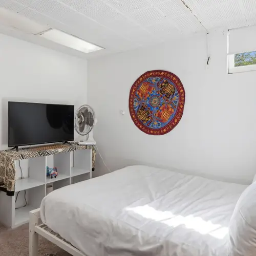 Comfortable sleeping space with plenty of natural light.