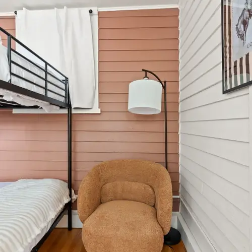 A place to kick back and read, watch TV or just swipe on your phone.