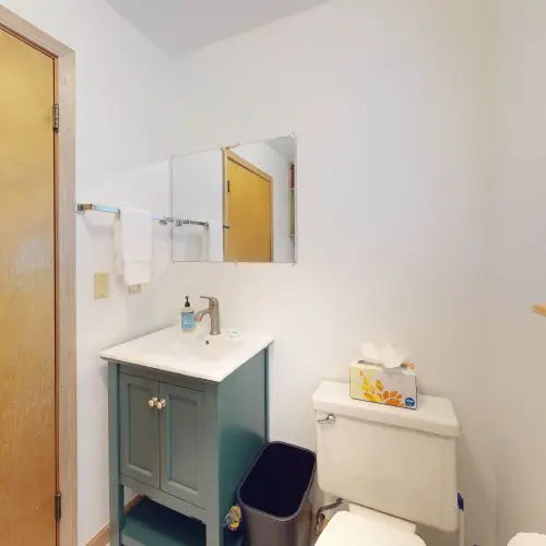 A convenient second bathroom makes mornings and evenings a little easier.