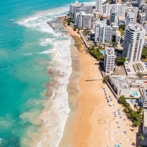 Condado Beach from above – a 6-min walk from the apartment
