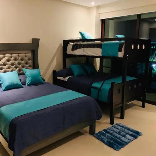 Bedroom 2: double bed plus bunk bed, ideal for kids