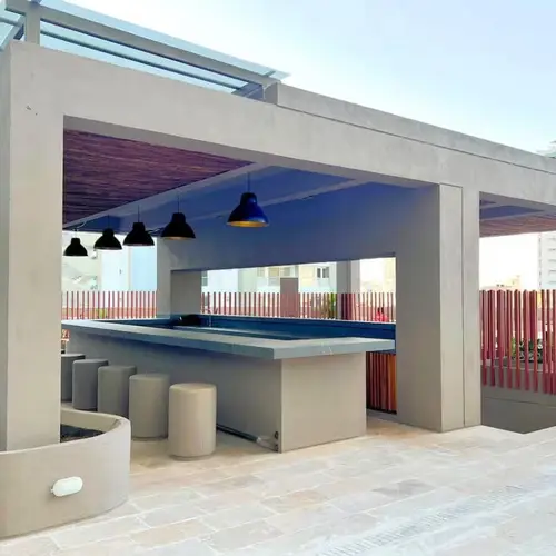 Rooftop bar and grill area