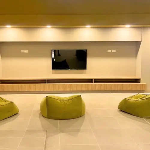 TV lounge with bean bags
