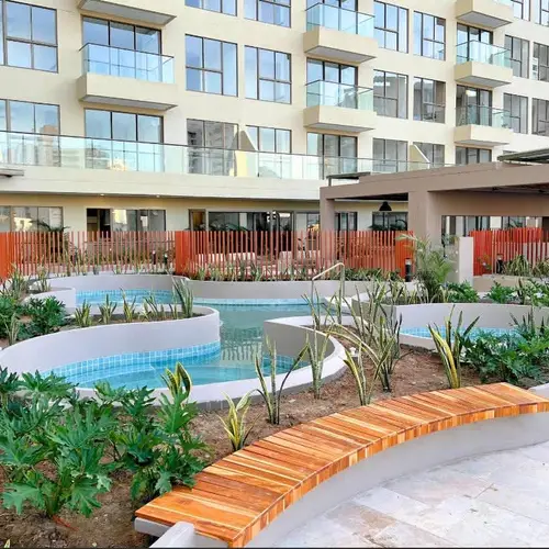 Jacuzzis and tropical gardens