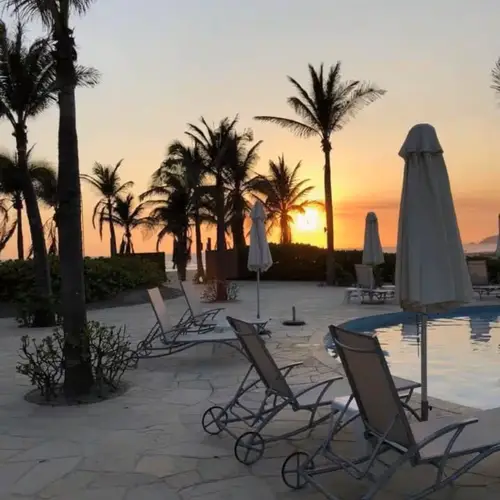 Beach sunsets steps from the resort